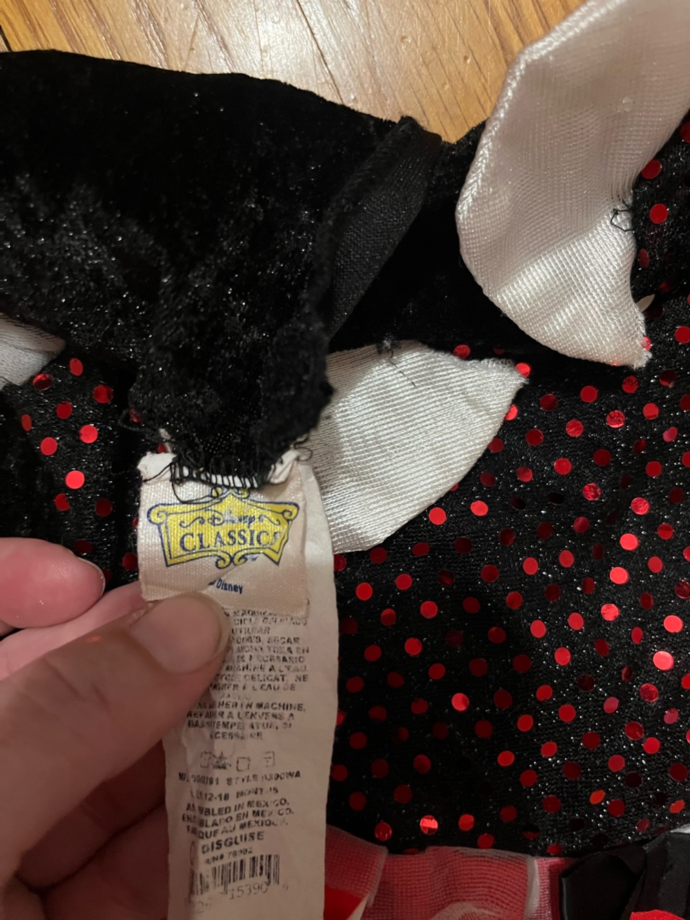 Red & Black Polka Dot Kids costume - Disney - Picture 3 of 4